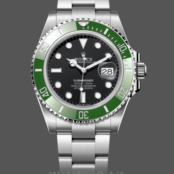 Replica Rolex Submariner 41 mm Uomo-126610LV-Ghiera verde-Comparatore nero Nero