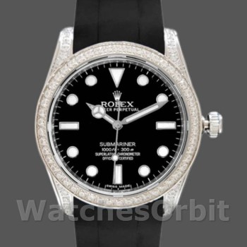 Replica Rolex Submariner 40mm Uomo-116610-Calrante nero-Cinturino in gomma nero