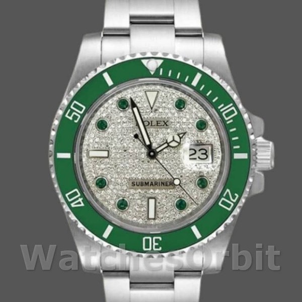 Replica Rolex Submariner 40 mm Uomo-116610-Contatore con pavé di diamanti-Automatico con pavé di diamanti