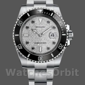 Replica Rolex Submariner 40mm Uomo-116610-Contatore con pavé di diamanti-Acciaio inossidabile con pavé di diamanti
