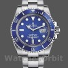 Replica Rolex Submariner 40 mm Uomo-116619LB-oro bianco-quadrante blu Blu