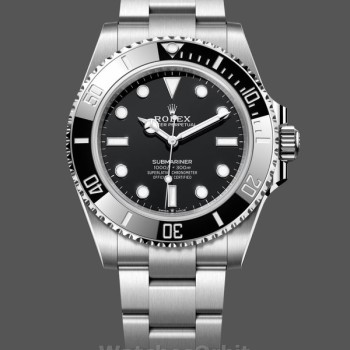 Replica Rolex Submariner 41 mm Uomo-124060-Oyster-Acciaio inossidabile-Comparto nero Nero