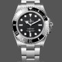 Replica Rolex Submariner 41 mm Uomo-124060-Oyster-Acciaio inossidabile-Comparto nero Nero