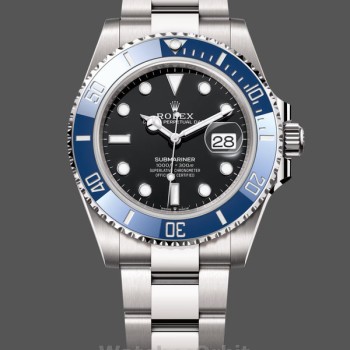 Replica Rolex Submariner 41 mm Uomo-126610-Ghiera blu-Comparatore nero Nero