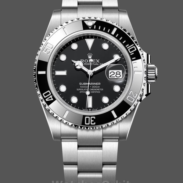 Replica Rolex Submariner 41 mm Uomo-126610LN 0001-Acciaio inossidabile-Comparto nero Nero