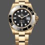 Replica Rolex Submariner 41 mm Uomo-126618LN-Oro giallo-Comparatore nero Nero