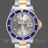 Replica Rolex Submariner 40 mm Uomo-16613-Acciaio e oro-Diamante Zaffiro Quadrante Argento Serti <br />