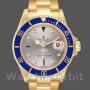 Replica Rolex Submariner 40mm Uomo-16618-Calrante serti-Ghiera azzurra Serti