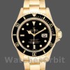 Replica Rolex Submariner 40 mm Uomo-16618-Oro giallo-Comparatore nero Nero