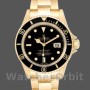 Replica Rolex Submariner 40 mm Uomo-16618-Oro giallo-Comparatore nero Nero