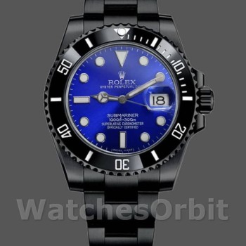 Replica Rolex Submariner Date 40mm Uomo-116610LN-Calrante blu-Acciao inossidabile PVD/DLC nero Blu