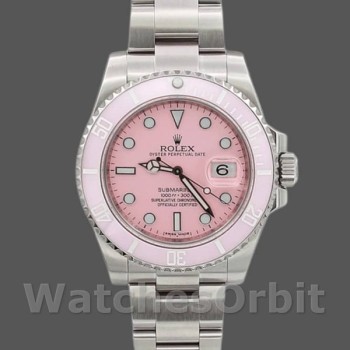 Replica Rolex Submariner Date 40mm Uomo-116610LN-Acciaio inossidabile-Comparto rosa Rosa