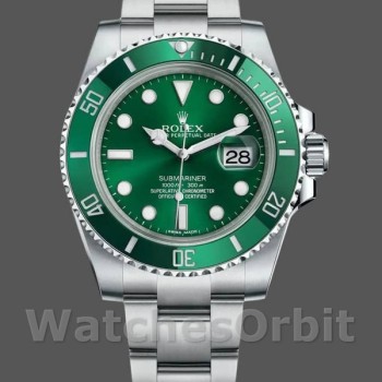 Replica Rolex Submariner Date 40mm Uomo-116610LV-Acciaio inossidabile-Oyster-Giallo verde Quadrante verde