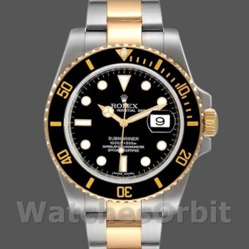 Replica Rolex Submariner Date 40 mm Uomo-116613-Acciaio inossidabile-Comparto nero Nero