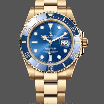 Replica Rolex Submariner Date 41 mm Uomo-116618LB-Comparto blu Blu