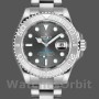 Replica Rolex Yacht-Master 40mm Uomo-116622-Acciaio inossidabile-Giallo quadrante grigio Uomo