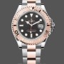 Replica Rolex Yacht-Master 126621-40mm, Oro Everose, Quadrante Nero, Uomo Nero