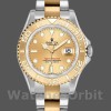 Replica Rolex Yacht-Master 35mm Unisex-168623-Acciaio e oro giallo-Comparto champagne Champagne