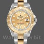 Replica Rolex Yacht-Master 35mm Unisex-168623-Acciaio e oro giallo-Comparto champagne Champagne