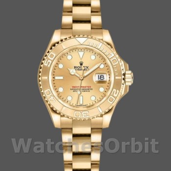 Replica Rolex Yacht-Master 29mm Donna-169628-Oro giallo-Calendario champagne Champagne