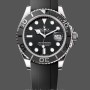 Replica Rolex Yacht-Master 42 mm Uomo-226659-oro bianco-quadrante nero Nero