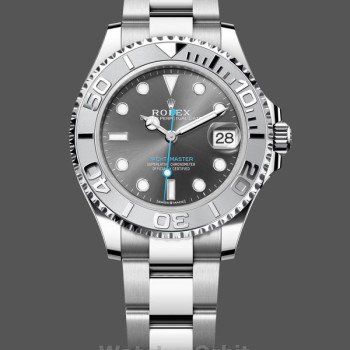 Replica Rolex Yacht-Master 37-M268622 0002 donna, automatico, quadrante grigio ardesia, lunetta in platino, acciaio, quadrante grigio donna