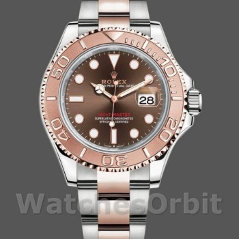 Replica Rolex Yacht-Master II-116621 da uomo, 40 mm, oro rosa, quadrante cioccolato, marrone cioccolato da uomo