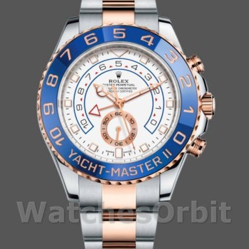 Replica Rolex Yacht-Master II 44 mm Uomo-116681-Comparto bianco Bianco
