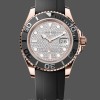 Replica Rolex Yacht-Master II-126655 da uomo, 40 mm, oro rosa, quadrante con pavé di diamanti, Pave di diamanti da uomo