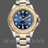 Replica Rolex Yacht-Master 40mm Uomo-16623-Acciaio e oro giallo-Comparto blu Blu