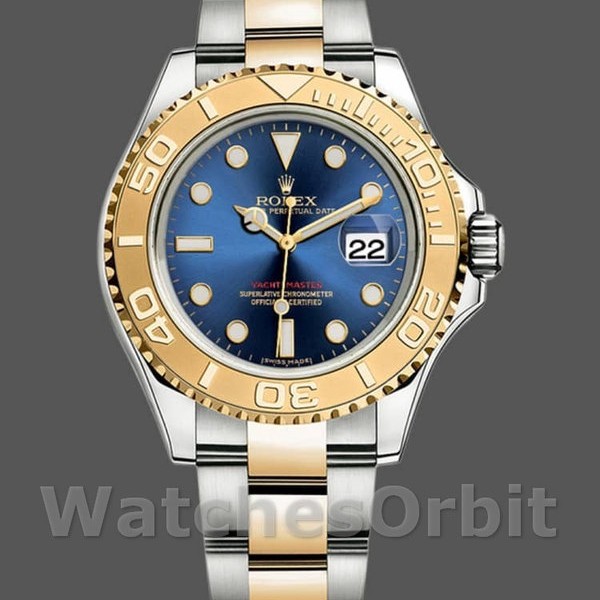 Replica Rolex Yacht-Master 40mm Uomo-16623-Acciaio e oro giallo-Comparto blu Blu