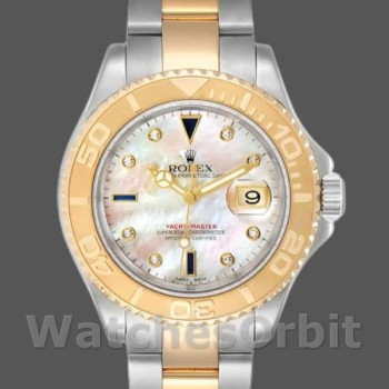 Replica Rolex Yacht-Master 40 mm Uomo-16623-Acciaio e oro giallo-MOP Quadrante bianco MOP