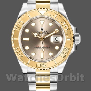 Replica Rolex Yacht-Master 40mm Uomo-16623-Acciaio e oro giallo-Rodio Quadrante Grigio Uomo<br />