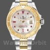 Replica Rolex Yacht-Master 40mm Uomo-16623-Acciaio e oro giallo-Comparto bianco MOP MOP