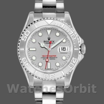 Replica Rolex Yachtmaster 35 mm Unisex-168622-Platino-Acciaio inossidabile-Comparto argento Argento