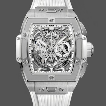 Replica Hublot Spirit of Big Bang Titanio Uomo con diamanti bianchi 42MM 642.NE.2010.RW Quadrante scheletrato