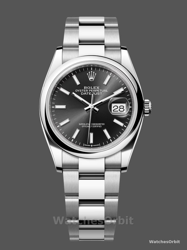 Rolex Datejust 36 in acciaio con lunetta liscia 126200 replica