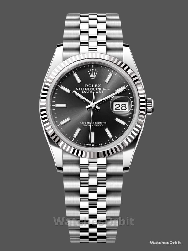 Rolex Datejust 36 in acciaio con lunetta zigrinata 126234 replica