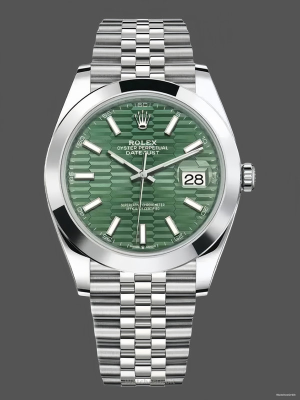 Rolex Datejust 41 in acciaio con lunetta liscia 126300 replica